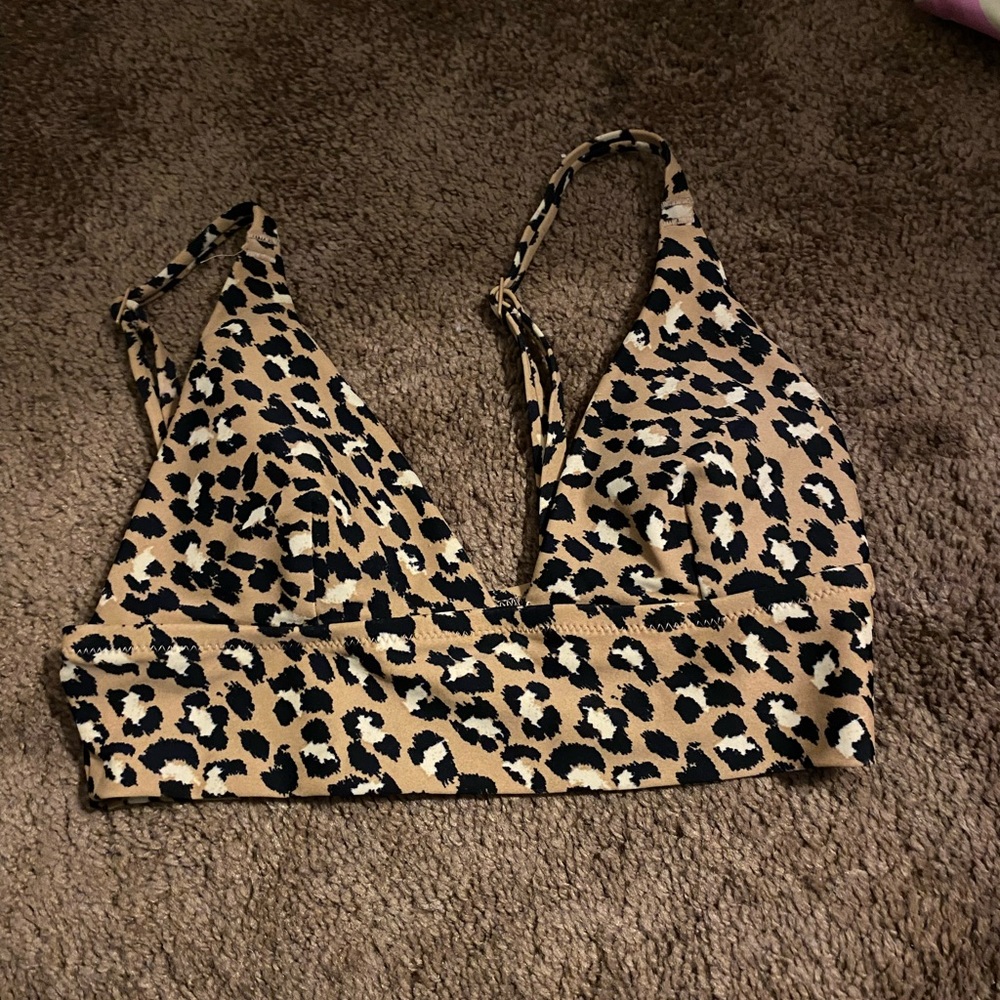 AERIE BIKINI TOP LEOPARD